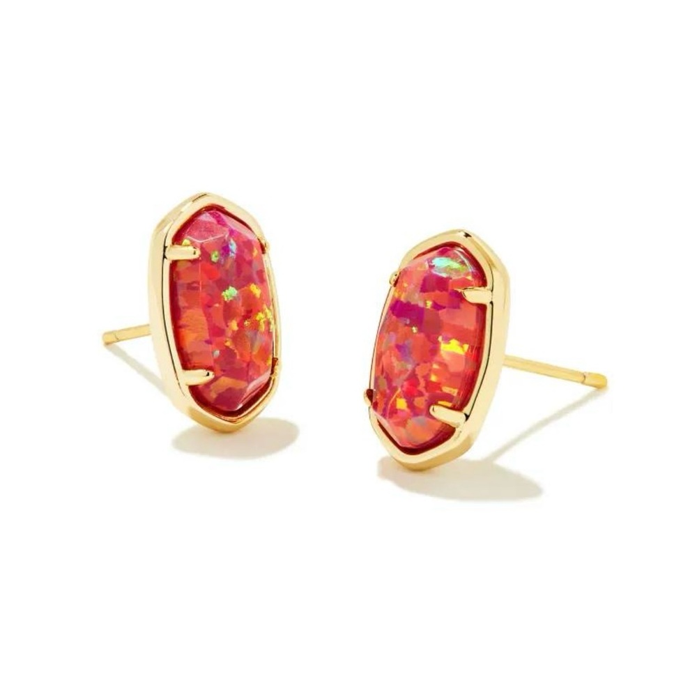 Kendra Scott Grayson Gold Stone Stud Earrings